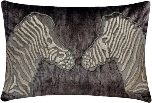Miniatura 26 de The HomeCentric Funda de almohada lumbar decorativa gris de 12 x 20 pulgadas, encaje de yute y lino, yute, almohada oblonga de lentejuelas hechas a