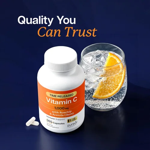 Miniatura 8 de Vitamina C de 1000 mg Apoyo inmunológico Cápsulas de liberación temporal Suministro de 1 año Suplemento de vitamina C con cereza de acerola