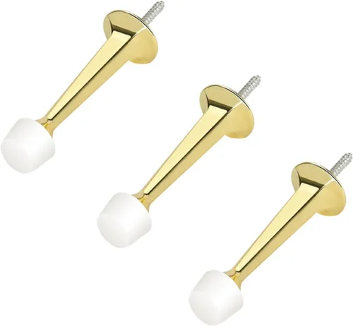 Miniatura 18 de HOMOTEK - Paquete de 12 topes de puerta rígidos sólidos resistentes con punta de goma suave, tope de puerta de zinc fundido para proteger la pared