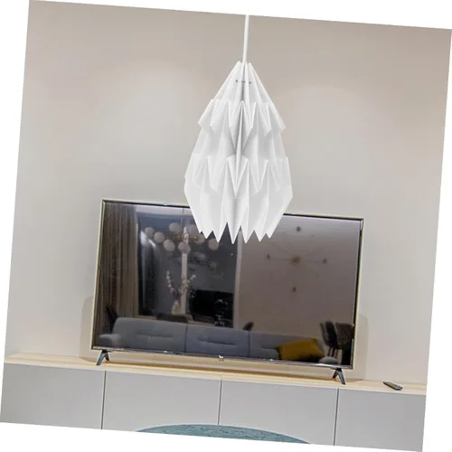 Miniatura 9 de Nórdico Simple diseño origami papel cubierta de luz pantalla hogar accesorio decorativo