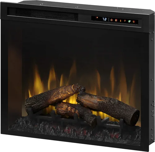 Dimplex Chimenea eléctrica integrada de 28 pulgadas, caja de fuego XHD multifuego con troncos y llamas multicolor realistas | Modelo: XHD28L Firebox
