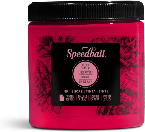 Miniatura 53 de Speedball Tinta de impresión en bloque soluble en agua 3815 – Color intenso con acabado satinado AP no tóxico 8 onzas líquidas, peltre