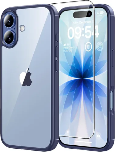 Miniatura 123 de TAURI Funda magnética 2 en 1 transparente para iPhone 14 Pro, compatible con Magsafe [no amarillenta] con protector de pantalla, protección de grado