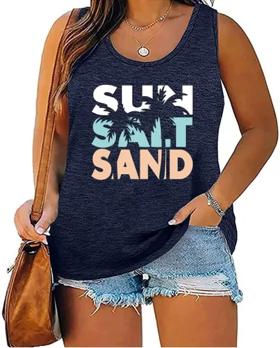 Camiseta sin mangas con estampado de piña hawaiana para mujer, talla grande, con estampado gráfico hawaiano, camiseta sin mangas para vacaciones