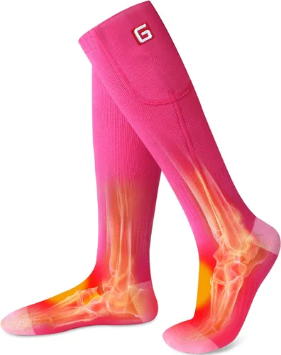 Rabbitroom Calcetines Calentadores de Batería Eléctrica Calcetines Aislantes Térmicos para Artritis, Invierno Grueso Caliente Calefacción Calcetín