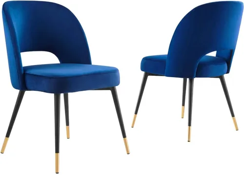 Miniatura 13 de Modway Rouse Performance - Silla de comedor de terciopelo en color blanco, 23 x 20 x 32