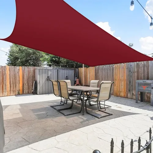 Miniatura 6 de E&K Sunrise - Toldo impermeable de 10 x 13 pies, color rojo, rectangular, con bloqueo UV, duradero, perfecto para toldo, jardín al aire libre