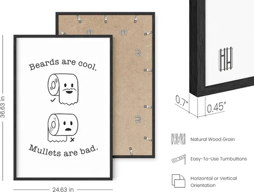 Miniatura 127 de HAUS AND HUES Funny Butts Collage - Póster artístico para decoración de baño, 12 x 16 pulgadas, sin marco
