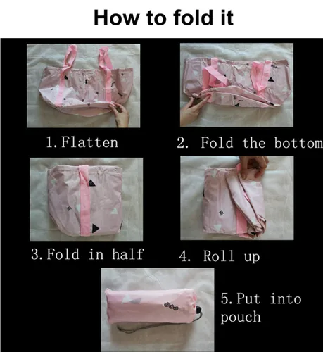 Miniatura 3 de Bolsa plegable de 14L para remojar pies con asas para niñas y mujeres, spa de pedicura portátil para pies, bañera plegable para baño, camping y Rosa