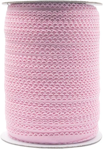 Miniatura 24 de Bristlegrass Picot Loop - Banda elástica para coser de 1/2 pulgada, 0.512 in, corona de carrete con volantes, cinta elástica de encaje para atar