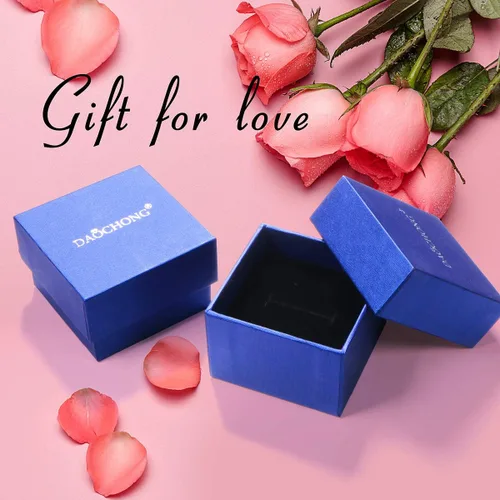 Miniatura 6 de DAOCHONG Juego de anillos de plata de ley 925 para parejas, anillos de promesa para parejas, con texto en inglés "I Love You