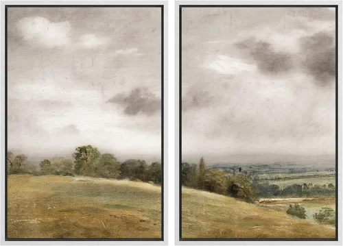 Miniatura 20 de MUDECOR Lienzo enmarcado para pared, bosque brumoso, reflejos, paisaje tranquilo, ilustraciones modernas, arte decorativo, bohemio, tranquilo/zen
