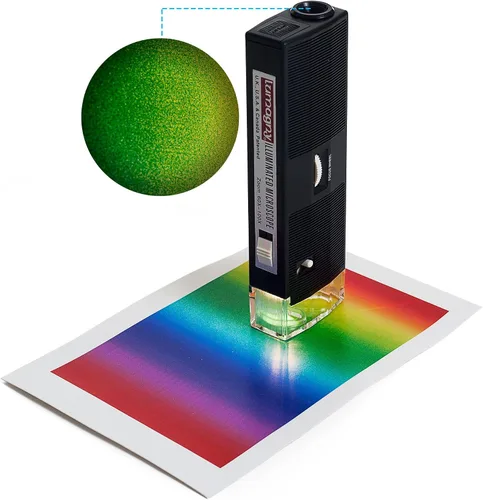 Miniatura 3 de Microscopio de bolsillo iluminado Aumento ajustable 60x, 80x, 100x Iluminación brillante Compacto y de mano Ideal para laboratorios