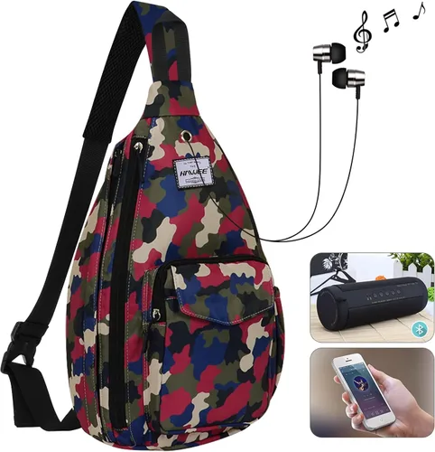 Miniatura 6 de HAWEE Mochila bandolera para mujer, anti-agua, ajustable inclinado