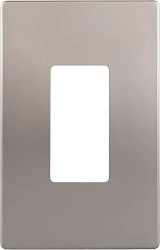 Miniatura 104 de ENERLITES Placas de pared decorativas sin tornillos, cubiertas de tomacorrientes seguras para niños, tamaño de 4 posiciones, 4.68" H x 8.30" L, Negro