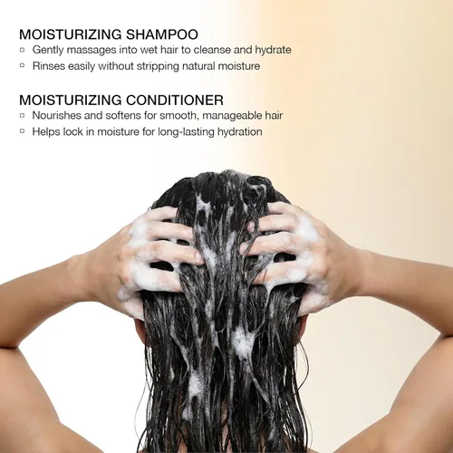 Miniatura 5 de GK HAIR Juego de champú y acondicionador de queratina, champú y acondicionador hidratante sin sulfato para cabello teñido y ligero, fórmula ligera