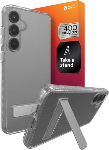 Miniatura 21 de ZAGG Crystal Palace - Funda para Samsung Galaxy S25 con función atril, transparente, protección contra caídas de 13 pies, antiamarilleo, reforzado