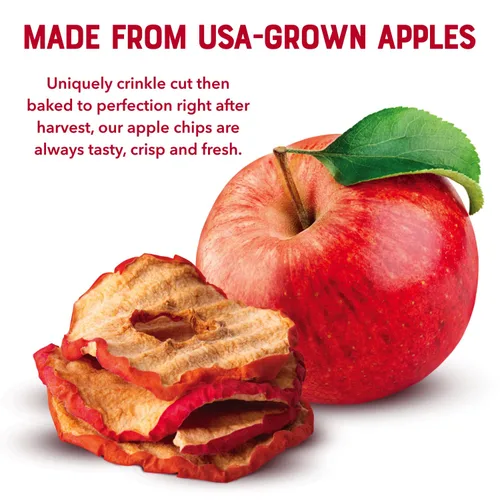 Miniatura 8 de Gourmet Nut Simple Slices Chips de manzana verdes horneadas, manzanas cultivadas en Estados Unidos, sin azúcar añadida, manzanas verdes, bolsa
