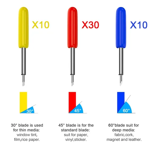 Miniatura 2 de Hadwoer 50 cuchillas de corte de repuesto compatibles con Explore Air 2/Air 3/Explore 4/Maker/Maker 3/Maker 4
