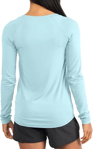 Miniatura 15 de Free Fly Camiseta de manga larga para mujer, protección solar UPF 50+, transpirable, ultrasuave, para mujer