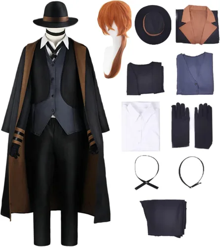 Miniatura 11 de Buyoem Dazai - Disfraz de cosplay para Halloween, Navidad, anime, Chuuya, cosplay, uniforme para adultos, hombres y mujeres Color2