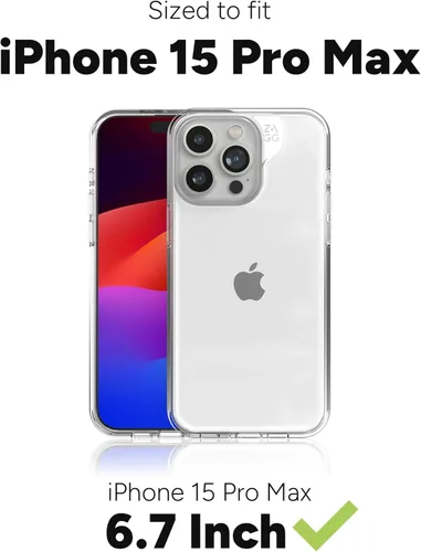 Miniatura 3 de ZAGG Crystal Palace Funda para iPhone 15 Pro Max - Protección contra Caídas (13ft/4m), Funda para iPhone Antiamarilleamiento y Resistente a