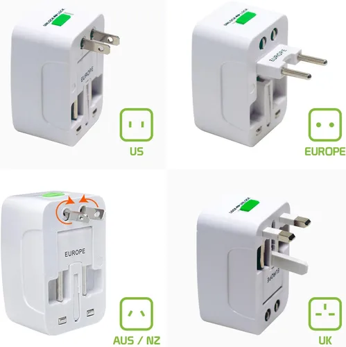 Miniatura 3 de Adaptador de viaje, universal todo en uno en todo el mundo convertidor de enchufe de viaje internacional-EE. UU. UE AUS/NZ Reino Unido Europa Asia