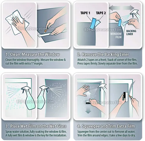 Miniatura 7 de BDF AG7M - Película de protección de grafiti para ventana, 7 mil, transparente, 12 pulgadas x 14 pies
