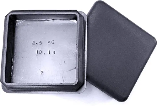 Miniatura 15 de Paquete de 10: (0.5 pulgadas (1/2 pulgadas), calibre 14-20, tapón cuadrado de plástico negro, tapa de extremo de tubo, insertos deslizantes