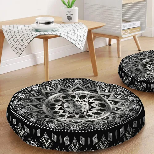 Miniatura 28 de Cojín de meditación con mandala, tapete de meditación bohemio, almohadas de meditación para sentarse en el suelo, cojines para sentarse en casa y al