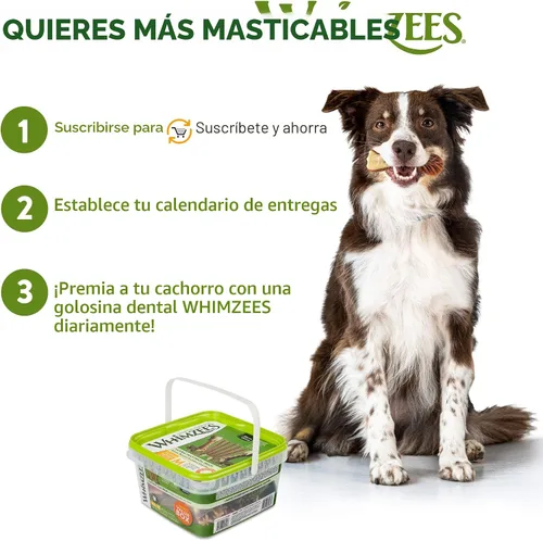 Miniatura 10 de Whimzees Wellness - Paquete variado de golosinas dentales para perros, masticables naturales, tamaño mediano, (28 unidades)