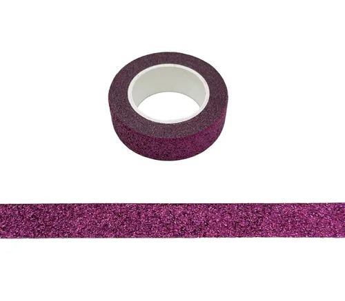Miniatura 8 de Syntego Cinta Washi con purpurina roja, decorativa, autoadhesiva, para manualidades Rojo