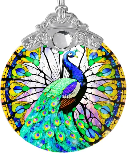 Miniatura 17 de Jocidea Adorno de mariposa atrapasoles de vidrieras para Navidad, vacaciones, decoración de árbol, decoración del hogar y regalos