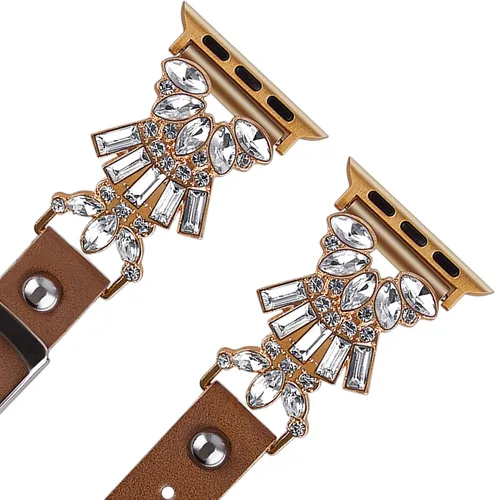 Miniatura 5 de VIQIV Bling Jewelry - Pulsera compatible con Apple Watch Ultra de 1.496 pulgadas, 1.575 pulgadas, 1.614 pulgadas, 1.654 pulgadas, 1.732 pulgadas