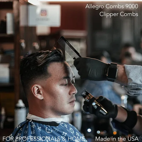 Miniatura 7 de Allegro Combs 9000 Clipper corte mezcla desvanecimiento Peines 6 Pk. (negro)