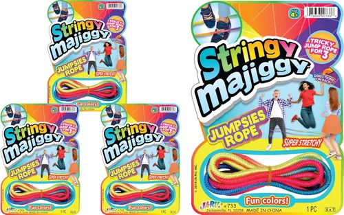 2CHILL Chinese Jump Rope (Pack) Elastic Skipping Rope Game for Kids & Adults | Colorful Stretchy Jump Rope for Kids, Girls and Boys. Party Favor.