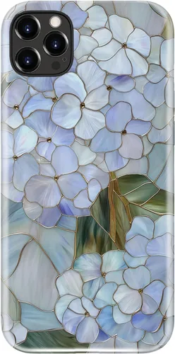 Miniatura 8 de Funda para iPhone 12 Mini, compatible con carga inalámbrica, protección de doble capa con elegante diseño de flores silvestres, silicona suave +