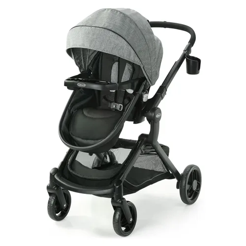 Miniatura 10 de Graco Modes Nes Sistema de viaje 3-en-1 modular, asiento de auto para bebé y carriola combinados, portabebés ajustables Slide2Me para asiento