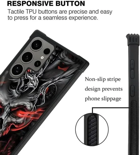 Miniatura 458 de CARLOCA Funda compatible con Samsung Galaxy S22 Ultra, diseño gráfico de Star Howling Wolfs Samsung Galaxy S22 Ultra, diseño gráfico, a prueba