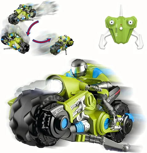 Liberty Imports Vehículo de carreras de bicicleta de deriva con control remoto de motocicleta RC de 2.4Ghz - 1/10 R/C ciclón de alta velocidad y