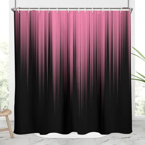 Miniatura 18 de AAtter - Cortina de ducha negra y gris con arte abstracto ombre gótico gótico estético para hombres, extra larga XL grande, de tela para decoración