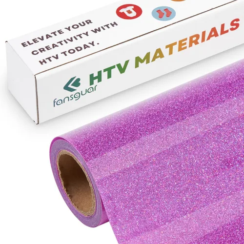Miniatura 13 de Vinilo de transferencia de calor HTV con purpurina de 12 x 12 pulgadas, paquete de 15 hojas para planchar para bricolaje, camisas y regalos