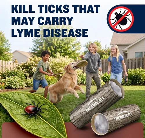 Miniatura 2 de Thermacell Tubos de control de garrapatas; 12 por caja; sin aerosol, fácil de usar; mata las garrapatas que pueden transmitir la enfermedad de Lyme