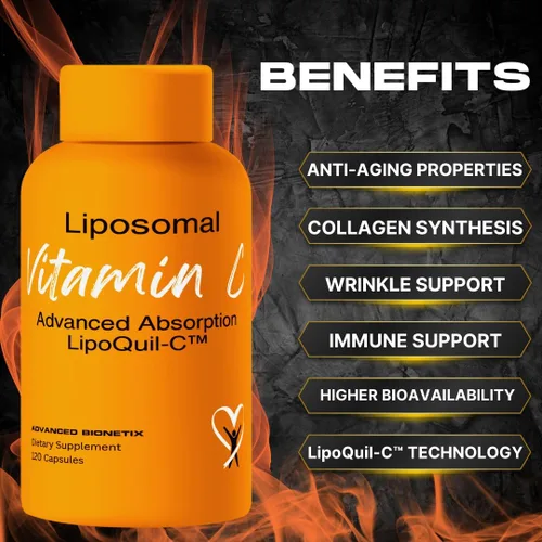 Miniatura 2 de Advanced Bionetix Suplemento de vitamina C liposomal Tecnología de absorción mejorada LipoQuil-C 120 cápsulas 1000 mg de alta dosis soluble