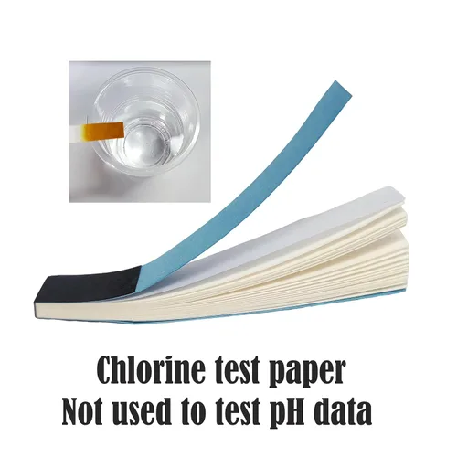 Miniatura 6 de Tiras de prueba de cloro, papeles de prueba de solución de hipoclorito de sodio, papel de prueba de lejía, 100 tiras, rango 50-2000PPM