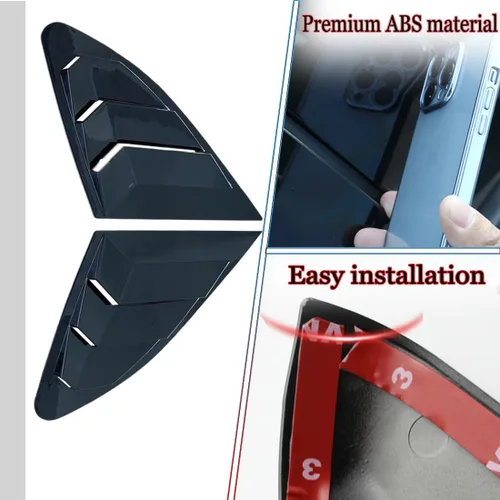 Miniatura 3 de MUXEE para Chevrolet Malibu 2016-2024 2 piezas Rejillas laterales traseras impresas para ventana, embellecedores de ventilación, persianas