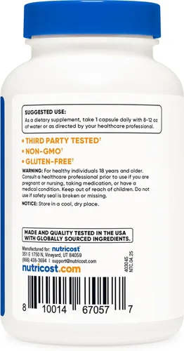 Miniatura 4 de Nutricost Extracto de frijol blanco, 120 cápsulas para 120 porciones por botella, tapas vegetarianas, sin gluten y sin OMG