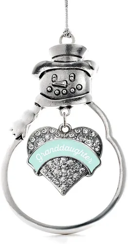Miniatura 241 de Inspired Silver - Big Sis - Adorno de Navidad plateado - Adorno de árbol de Navidad con dije de corazón con circonita cúbica - Decoración colgante