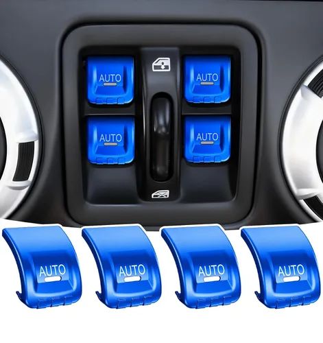 Cubierta de botón de interruptor de ventana de metal para Jeep Wrangler JK JKU 2018 2017 2016 2015 2014 2013 2012 2011, accesorios para interiores,