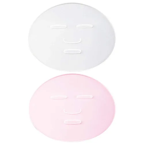 LEORX 2 piezas de máscara facial de silicona reutilizable, máscara facial de barro de algas marinas, molde para el cuidado facial, herramienta de